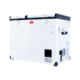 SnoMaster Portable Fridge/Freezer 72L Dual Compartment AC/DC S/Steel