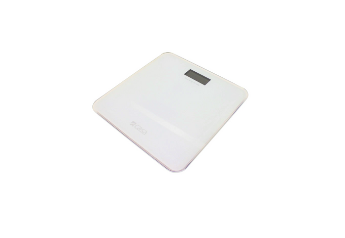 Image of  Casa Electronic Bathroom Round Edge Glass Scale Bianco inSanware & Bathroom,Bathroom,Bathroom Accessories