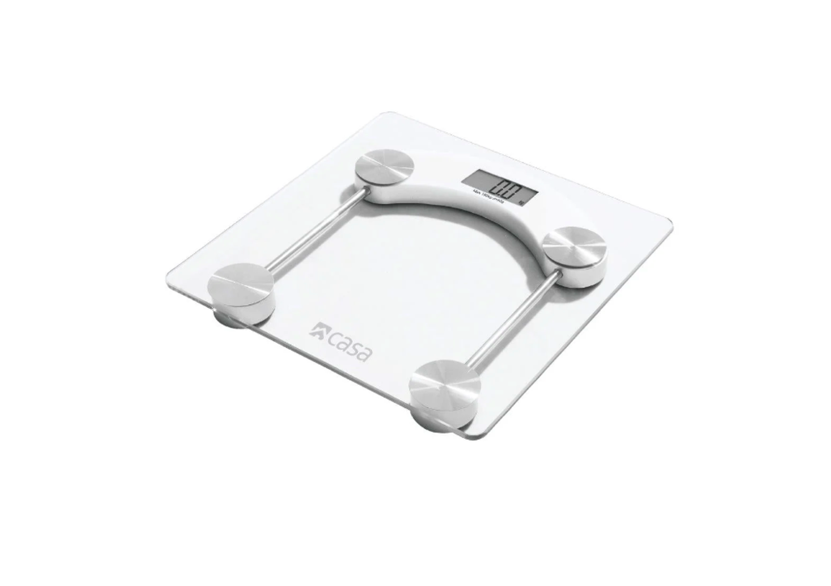 Image of  Casa Electronic Square Glass Scale Clear inSanware & Bathroom,Bathroom,Bathroom Accessories