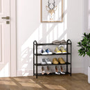 FDB Shoe Rack 4 Tier Black in Home and Décor