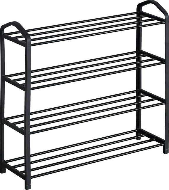 FDB Shoe Rack 4 Tier Black in Home and Décor