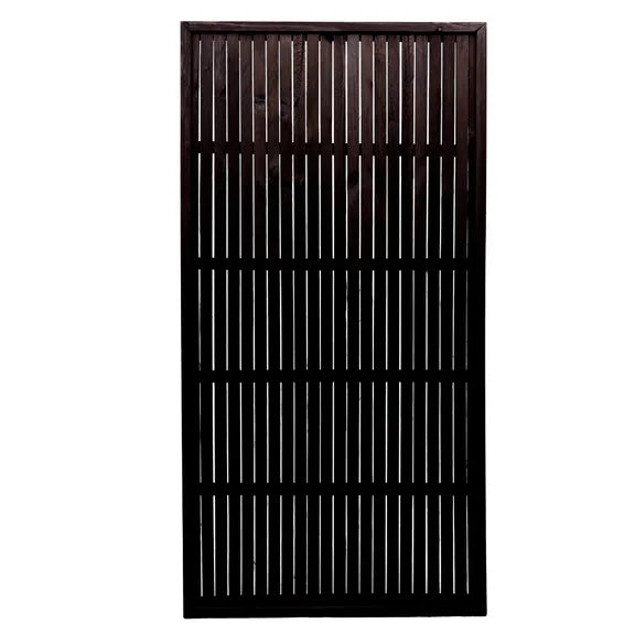 Framed Trellis Victoria Panel 1800 X 900mm Black with Vertical Slats