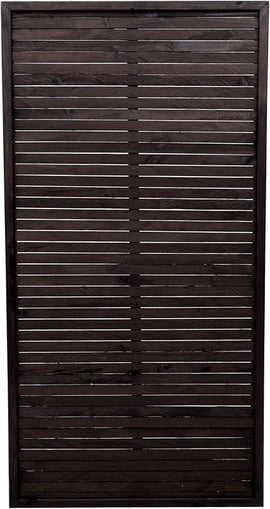 Framed Trellis Emily Panel 1800 X 900mm Black with Horizontal Slats
