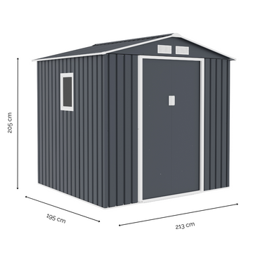 FDB Metal Shed Archer Plus B Grey - 0