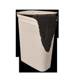 Slim Laundry Hamper Fiber 40L Beige in Bathroom