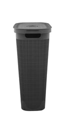 Slim Laundry Hamper Fiber 40L Grey in Bathroom