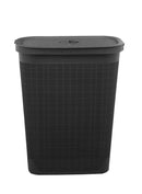 Slim Laundry Hamper Fiber 40L Grey in Bathroom