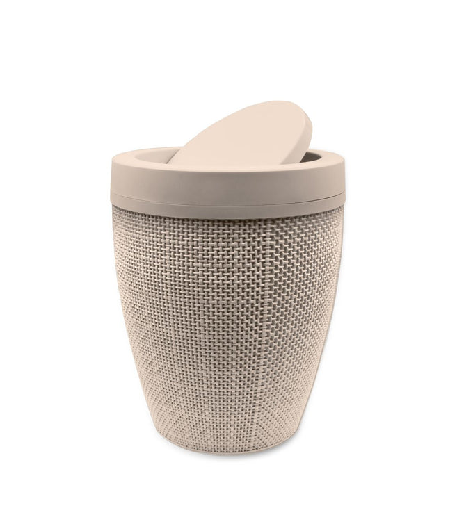 Bathroom Bin Fiber 7L Beige in Bathroom