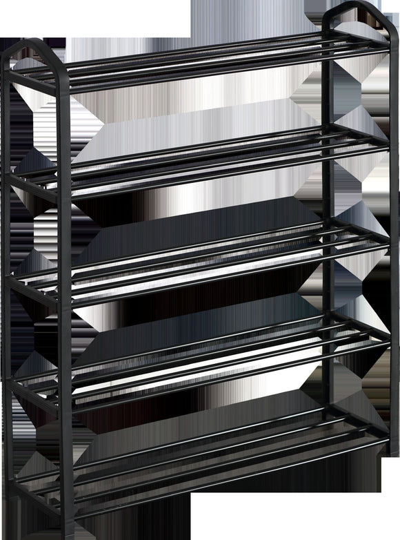 FDB Shoe Rack 5 Tier Black in Home and Décor