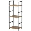 FDB Slim Three Tier Shelf Wild Oak-1