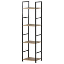 FDB Slim Four Tier Shelf Wild Oak-1