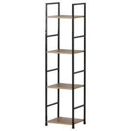 FDB Slim Four Tier Shelf Wild Oak