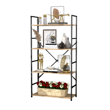 FDB Four Tier Shelf Wild Oak