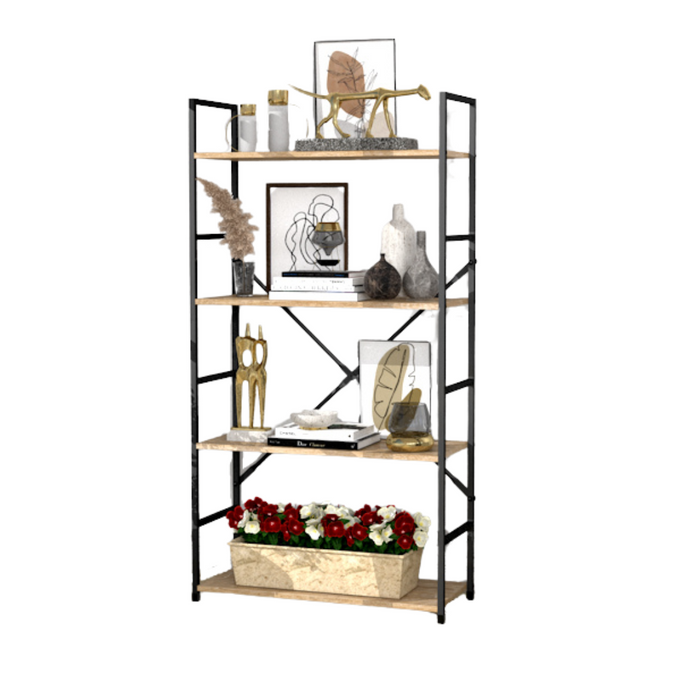 FDB Four Tier Shelf Wild Oak