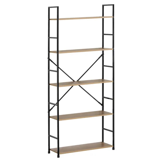 FDB Five Tier Shelf Wild Oak