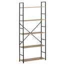 FDB Five Tier Shelf Wild Oak-1