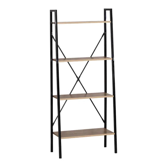 FDB 4 Tier Ladder Shelf Modern Oak