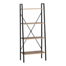 FDB 4 Tier Ladder Shelf Modern Oak-1