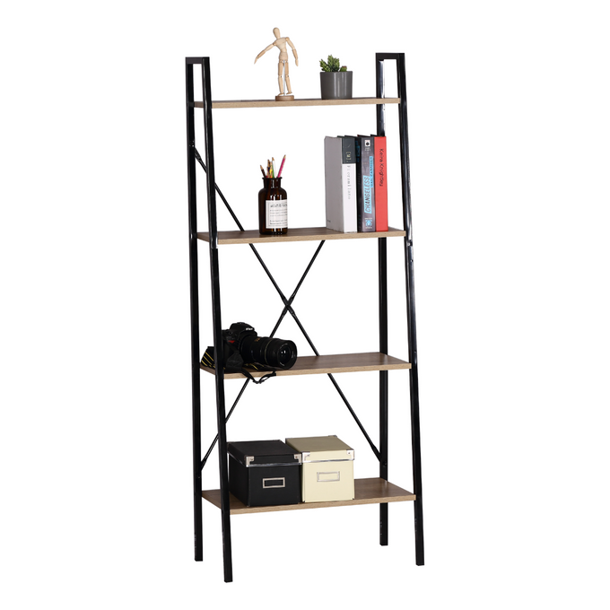 FDB 4 Tier Ladder Shelf Modern Oak