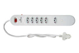 Smartsocket 6 Way Power Board - White