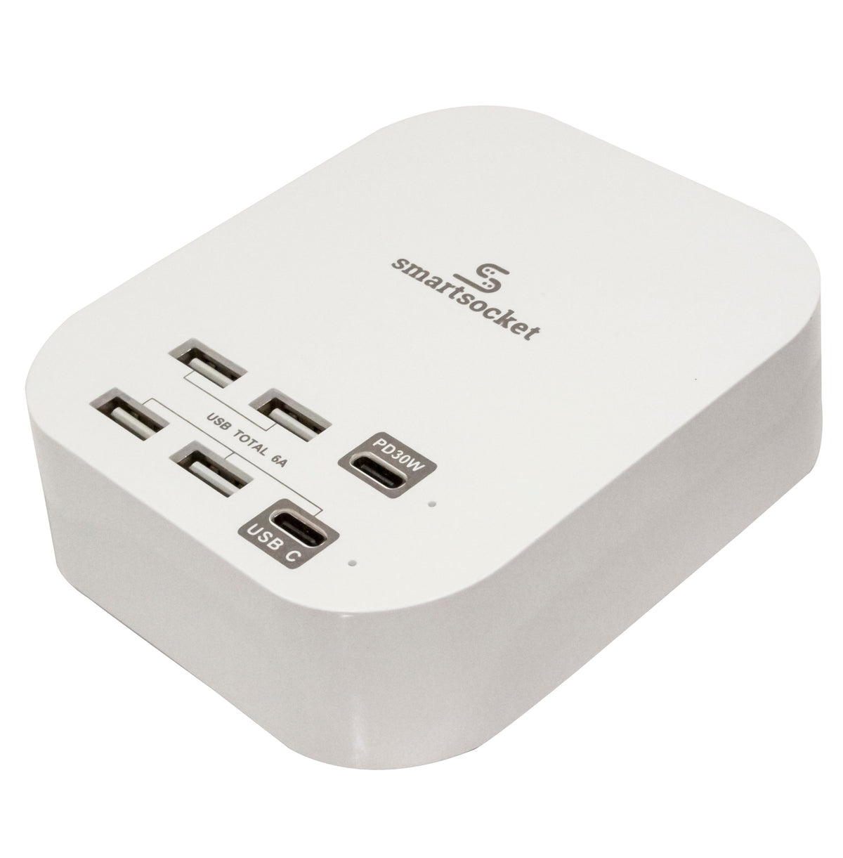 Smartsocket Compact Usb Power Hub With Pd 6 Amp (4 X Usb-A + 1 X Usb ...