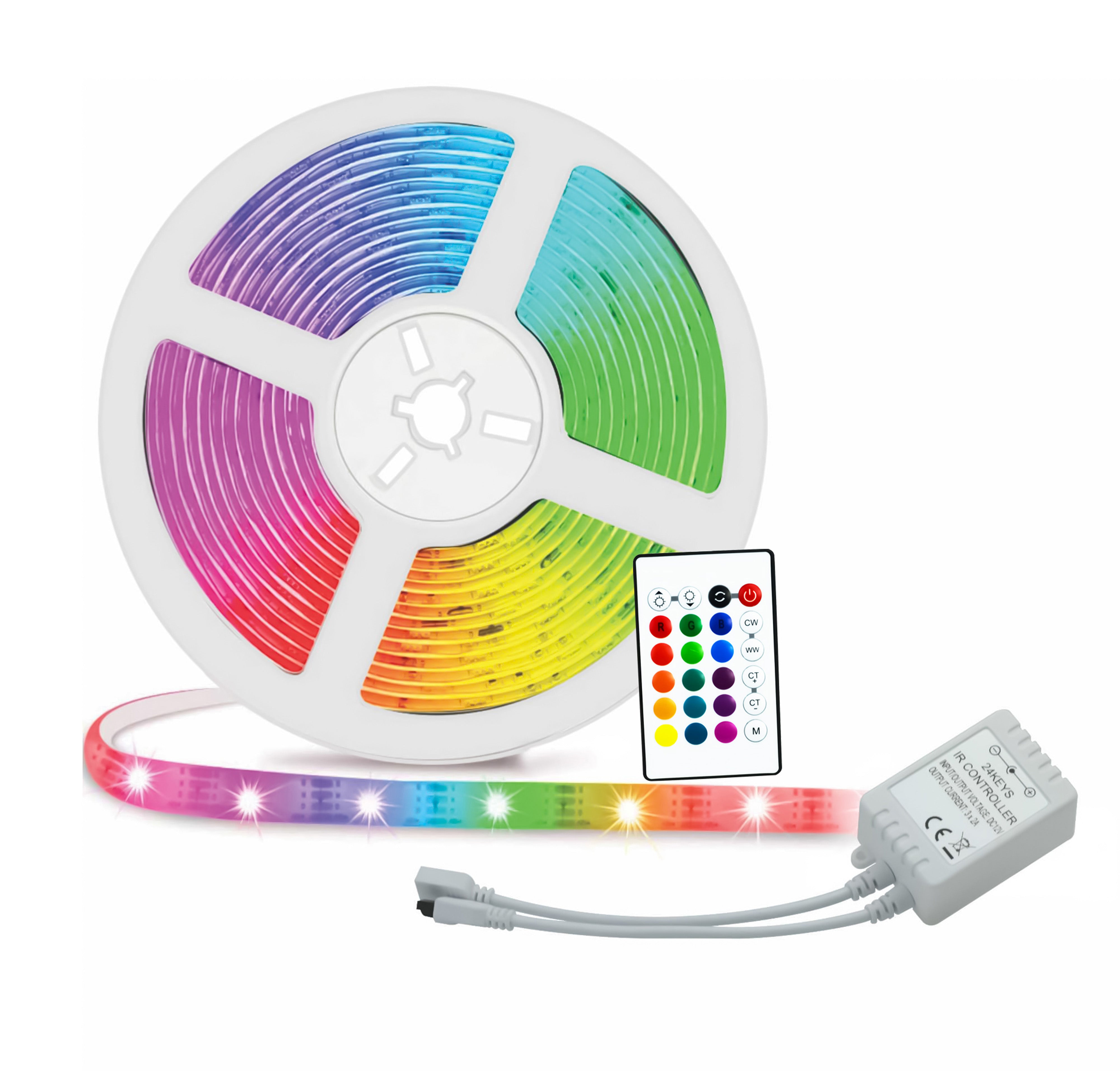 Litemate Colour Changing Strip Light With Remote Control 3M - 0