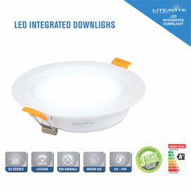 Litemate 9 Watt Switchable Integrated Downlight - 0