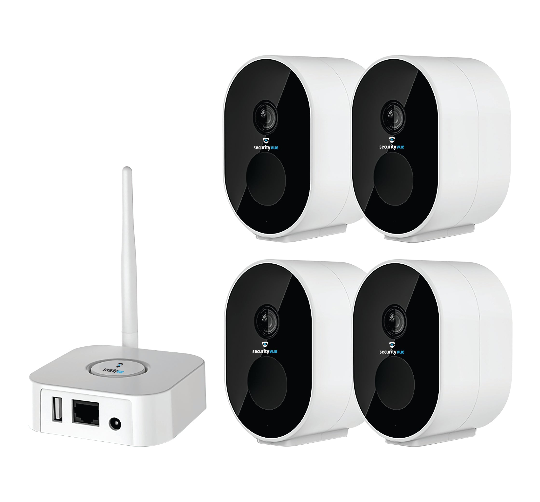 Securityvue Smart Home Nvr Kit With 4X1080P Wireless Rechargeable Cameras Tuya App SVIPCK4