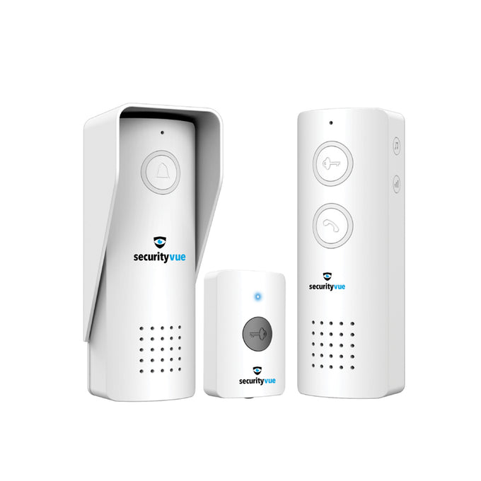 Securityvue Smart Home Wireless Rechargeable Audio Door Phone - White SVADP2