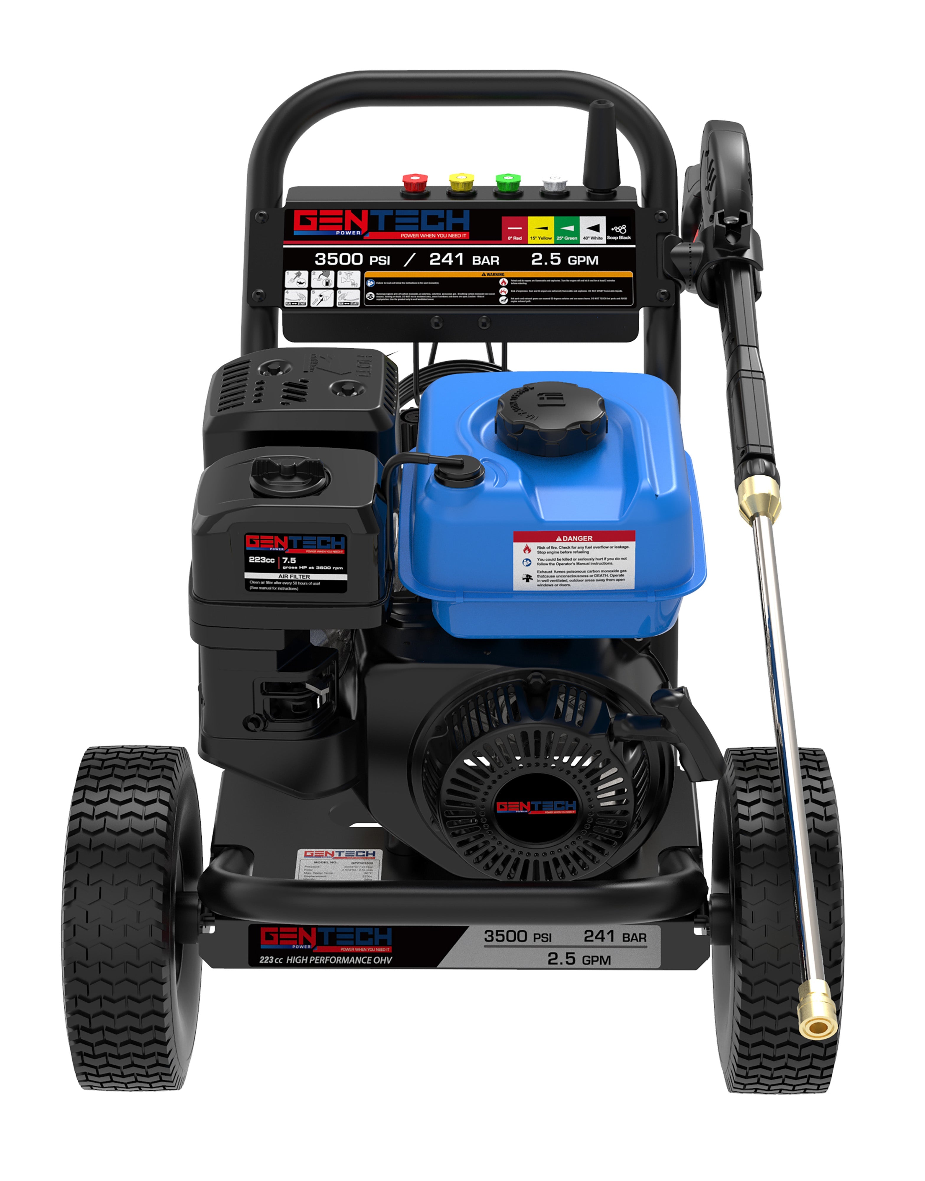 Gentech 240 Bar / 3500 Psi Semi-Industrial Petrol Pressure Washer GPPW3500 - 0