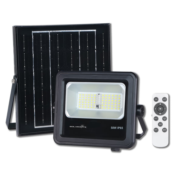Solarmate 50-Watt Security Flood Light With Remote Control - Black