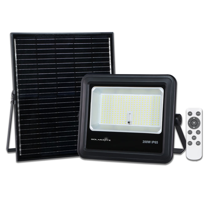 Solarmate 200-Watt Security Flood Light With Remote Control - Black