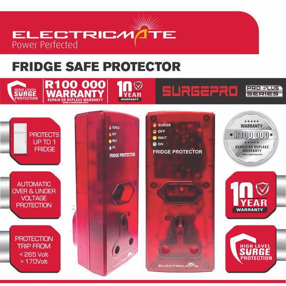 Electricmate 1 X 16 Amp + 1 X 3 Pin Euro Appliance Protector With High Level Surge Protection
