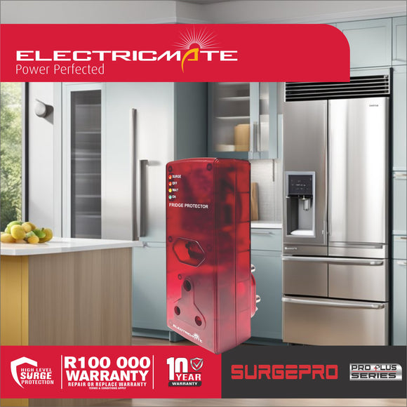 Electricmate 1 X 16 Amp + 1 X 3 Pin Euro Appliance Protector With High Level Surge Protection