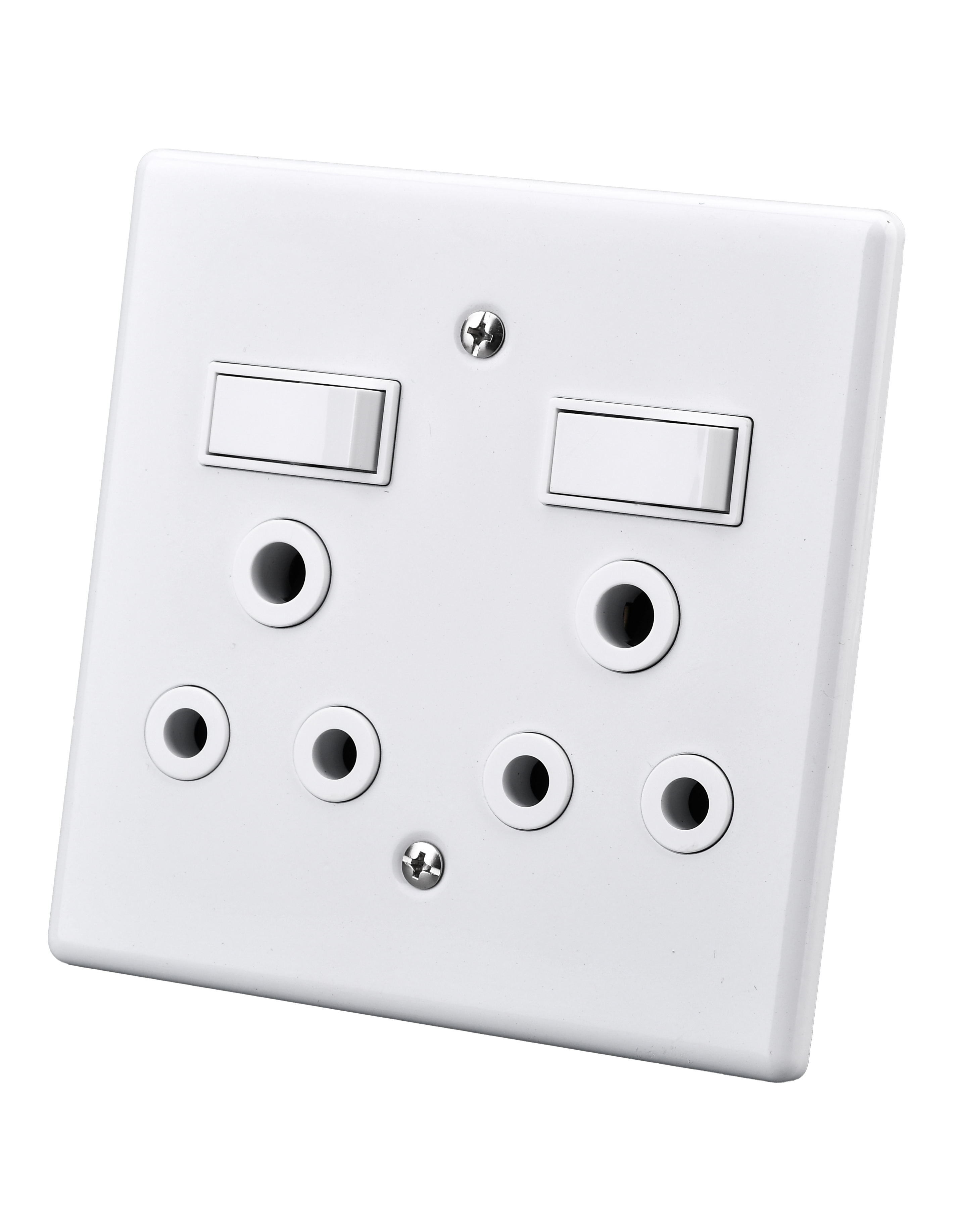 Electricmate Double Lever Steel Switch & Socket 16 Amp 4 X 4
