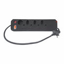 Electricmate 8 Way Single Switch Multiplug Black-1