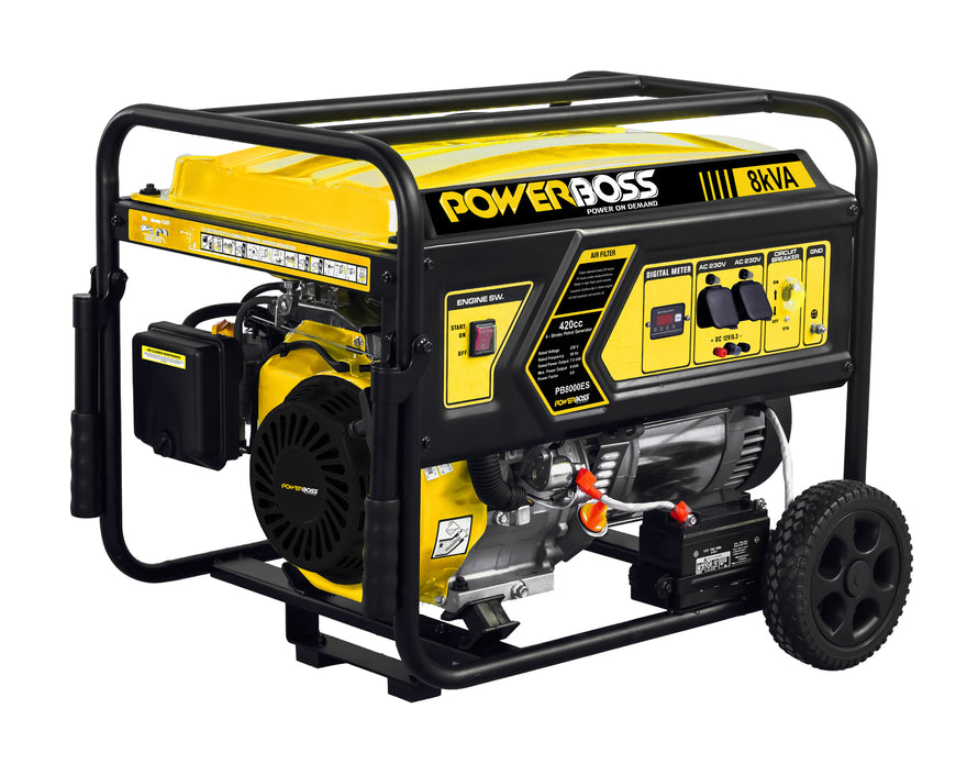 Powerboss 8Kva / 6.5Kw Electric Start Petrol Generator PB8000ES