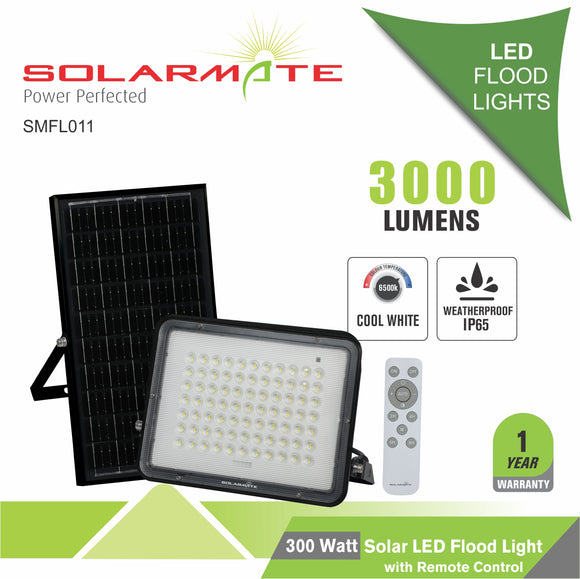 Solarmate 300-Watt Solar LED Flood light wit remote control