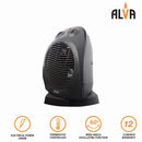 Alva - Electric Fan Heater - Black 1000/2000W Wide Angle Oscillation-2
