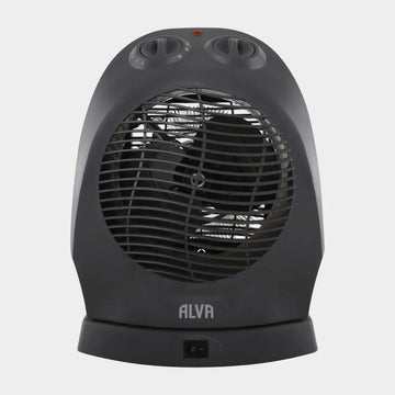 Alva - Electric Fan Heater - Black 1000/2000W Wide Angle Oscillation