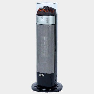 Alva - Electric - Mini Tower Heater - Flame Effect & Oscillation
