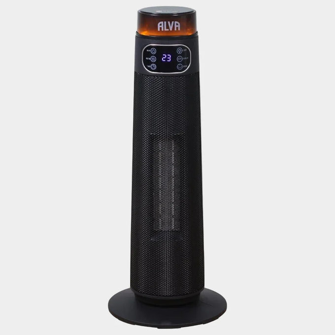 Alva - Electric - Tower Fan Heater Light Effect & Oscillation