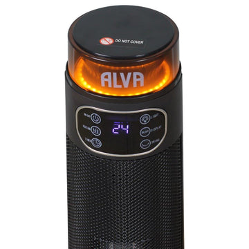 Alva - Electric - Tower Fan Heater Light Effect & Oscillation - 0