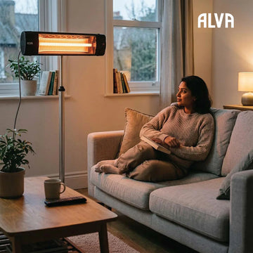 Alva - Electric Infrared Heater W/Telescopic Stand - 0