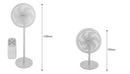 Alva 40cm Plastic Pedestal Fan | Remote & Touch Control Telescopic (White)-1