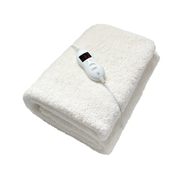 Pure Pleasure Electric Blanket Single Fullfit Sherpa Fleece 91 X 188cm
