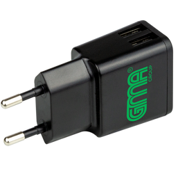 GMA Charger Dual USB 2.4A Black