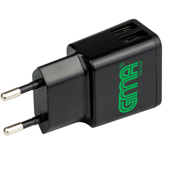 GMA Charger Dual USB 2.4A Black