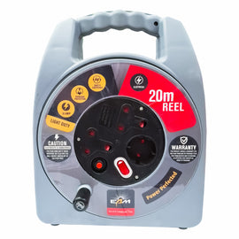Electricmate 10 Amp Cassette Extension Reel 20M With Overload Protection - 0