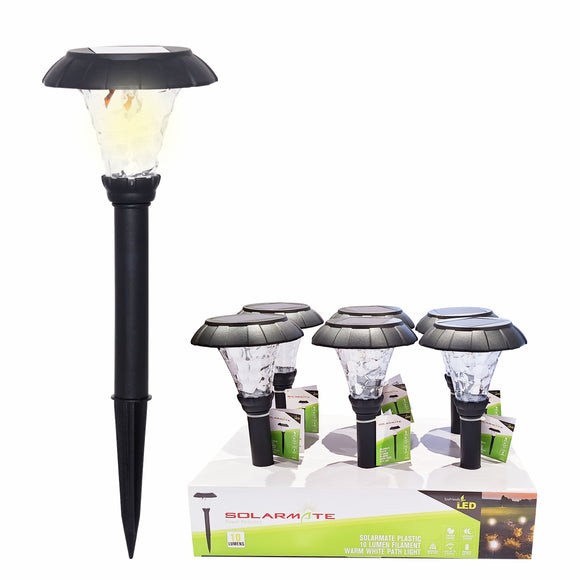 Solarmate Path Light Plastic 10 Lumen Filament Warm White 6 Pack